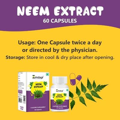 Zindagi Neem Extract Capsule 60's - Herbal Dietary Supplement