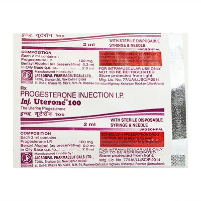 Uterone 100mg Injection 2ml - Hormonal Therapy-Oes