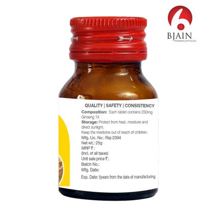 Bjain Ginseng 1X Tablets 25 gm - Personal Care(Homeopathy)