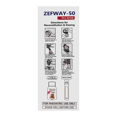 ZEFWAY 50 Orange Flavour Dry Syrup 30ml - Bacterial Infections-Cep