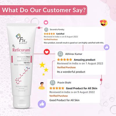 Fixderma Reticuram Face Cleanser 75 ml - Face Wash & Cleansers