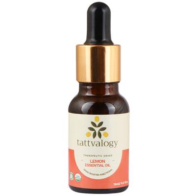 Tattvalogy Organic Lemon Essential Oil Therapeutic Grade 15 ml - Essential Oils