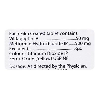 VILDALOG M 500mg Tablet 15's - Diabetes-Ant