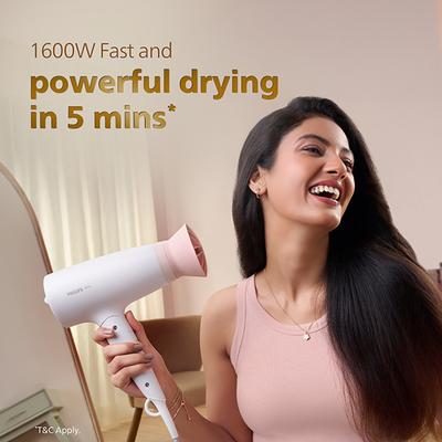 Philips Hair Dryer 1600W Thermoprotect AirFlower (BHD308/30) 1's - Hair Dryers