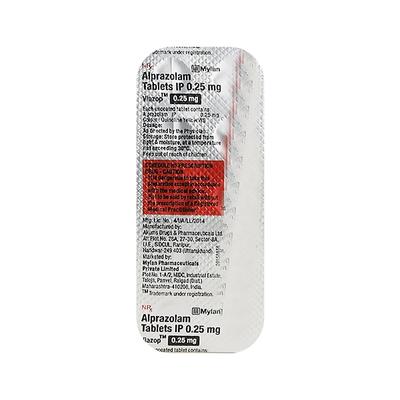 VIAZOP 0.25 Tablet 10's - Anxiety-Anx