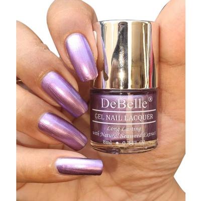 DeBelle Gel Nail Lacquer Chrome Wine Metallic Purple Nail Polish 8 ml - Nail Polish