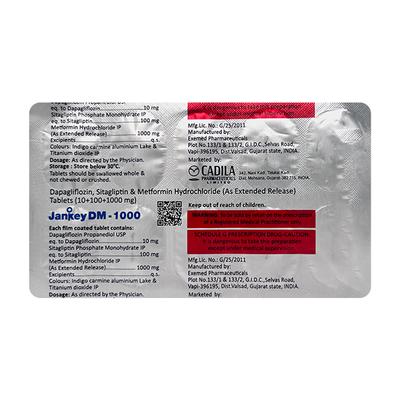 JANKEY DM 1000 Tablet 10's - Diabetes-Ant