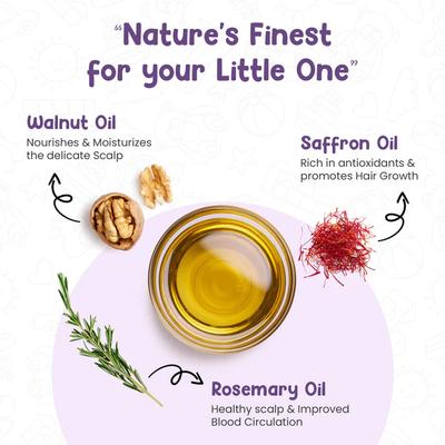 Mother Sparsh Nourishing Hair Oil For Babies With Walnut Saffron & Rosemary 100ml - Hair Oils
