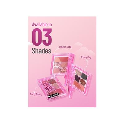 Swiss Beauty Face and Eye Dual Passport Palette, Shade- Party Ready 4.5 gm - Eye Shadow Palettes