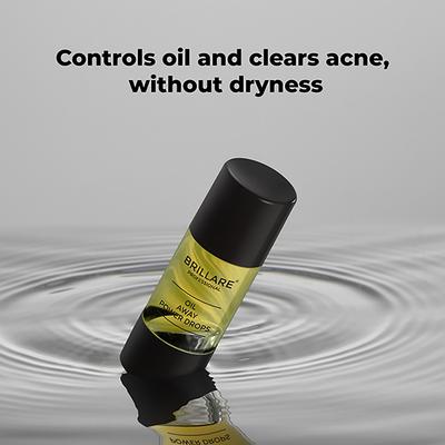 Brillare Professional Oil Away Power Drops, 100% Natural Face Serum with Tea Tree and Rosemary 15 ml - Face Serum