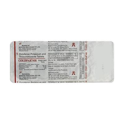 Goldpar MR 4/50mg Tablet 10'S - Pain relief-Nsa