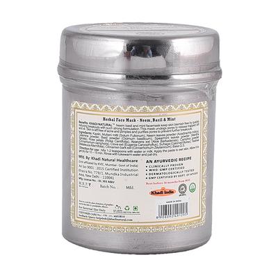 KHADI NATURAL NEEM BASIL & MINT FACE MASK 50 gm - Face Mask