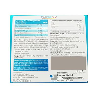 Tendocare Forte Tablet 15'S - Supplements-Sup