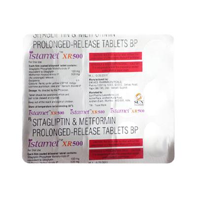 ISTAMET XR 500 Tablet 15's - Diabetes-Ant