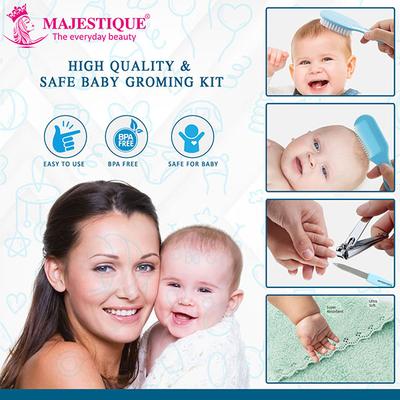 Majestique Baby Grooming kit with Soft Towels for Newborns & Toddlers - 6Pcs/Multicolor 1's - Baby Grooming