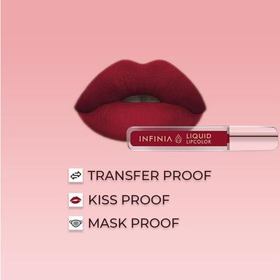 Infinia Liquid Lip Color Liquid Lipstick M 23 Long Lasting and Waterproof 5 ml - Liquid Lipsticks