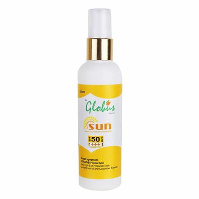 Globus Naturals Sun Screen Lotion With Lemongrass Oil And Cucumber Extract 100 ml - Face Sunscreen