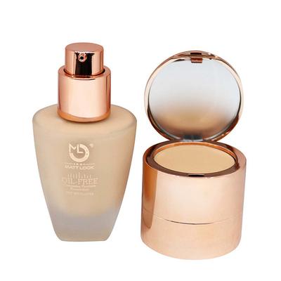 Matt Look Oil Free Concealer Flawless Foundation -02 Light (35ml+8gm) - Foundation