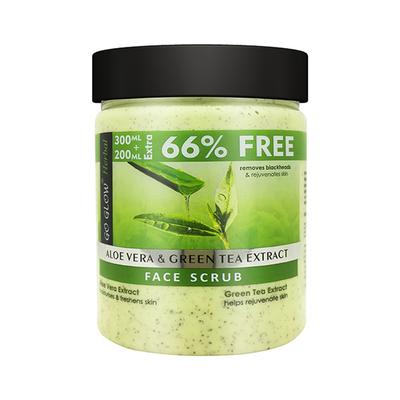 Berina Go Glow By Berina Aloevera & Tea Tree Extract Face Scrub 500 ml - Face Scrubs