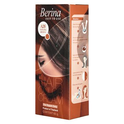 Berina A26 Natural Brown Hair Color Cream 60 gm - Crème