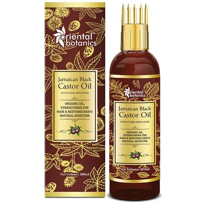 Oriental Botanics Jamaican Black Castor Oil with Comb Applicator 200 ml - Hair Oils