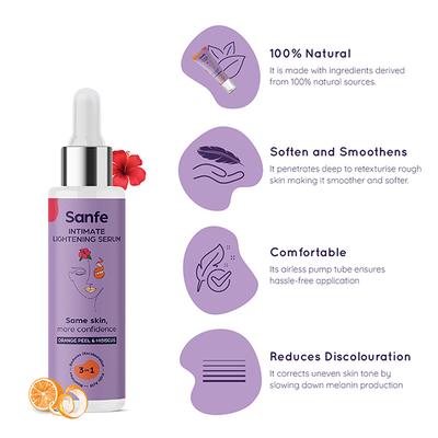 Sanfe Intimate Lightening Serum - Orange Peel & Hibiscus 50 ml - Intimate Care