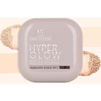 Half N Half Hyper Glow Matte Effect Pressed Compact Powderatte Flawless Finish- Nude Glow 20 gm - Compact Powder