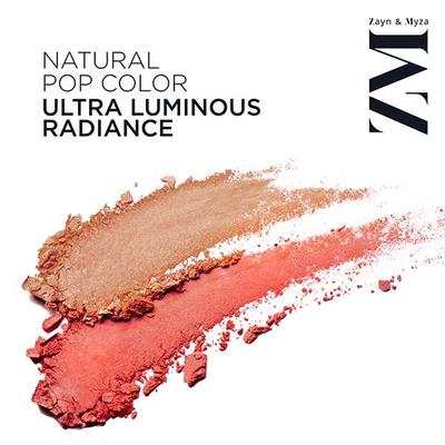 Zayn & Myza Glint & Party Glam Blush + Highlighter Duo 8 gm - Blush Brush