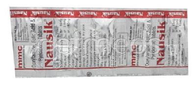 Nausik Tablet 10'S - Vomitting/Emesis-Ant