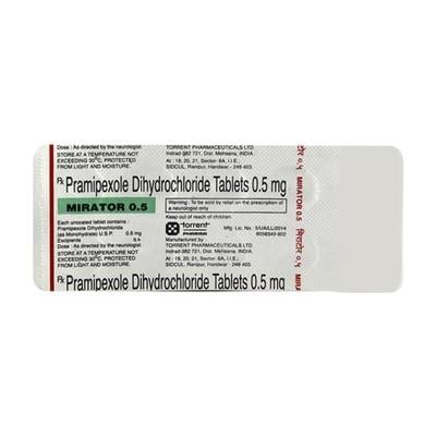 Mirator 0.5mg Tablet 10'S - Parkinsonism-Apd