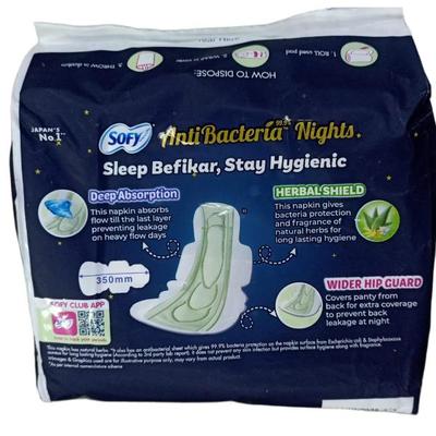 Sofy Anti Bacteria Nights (XXL+) 9's - Sanitary Napkins