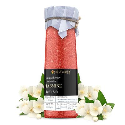 Soulflower Jasmine Bath Salt 500 gm - Bath Salts