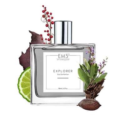 EM5 Explorer Perfume for Men - Eau de Parfum Spray, Woody Fresh Spicy 50 ml - Men Perfumes (Edt/Edp)
