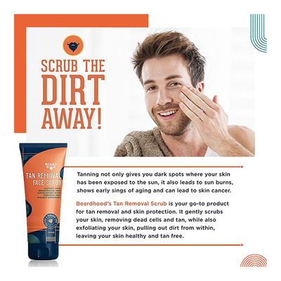 Beardhood Tan Removal Face Scrub 100 gm - Face Scrubs