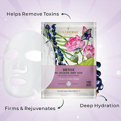 Luxa Derme Detox Bio Cellulose Sheet Mask 25 ml - Sheet Masks