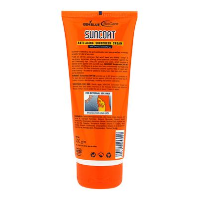 Gemblue Biocare Suncoat SPF60 Sunscreen Cream 200 ml - Body Sunscreen