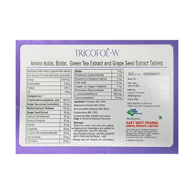 Tricofol W Tablet 10'S - Supplements-Vam