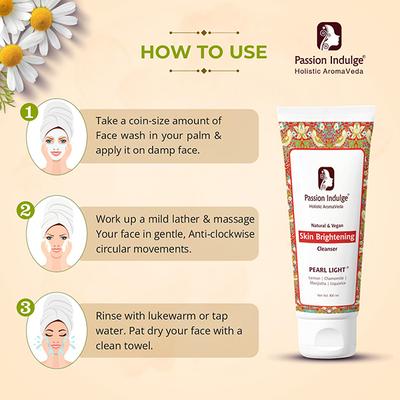 Passion Indulge PEARL LIGHT Cleanser For Spot reduction And Skin Lightening 100ML - Face Wash & Cleansers