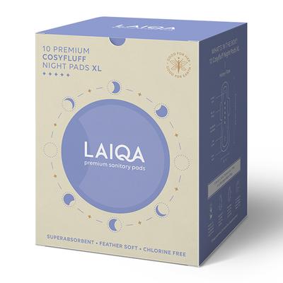 LAIQA Premium Cosyfluff Night Pads XL (Pack of 2 X 10) - Sanitary Napkins