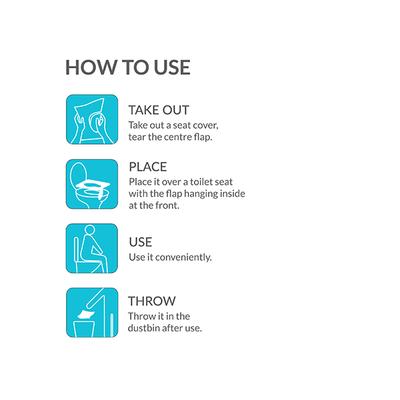 PeeBuddy Disposable Paper Toilet Seat Cover 60's - Toilet Seat Sanitizer