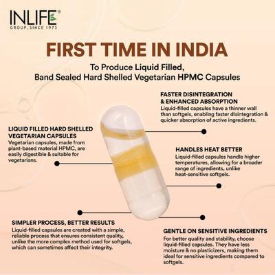 INLIFE Natural Garlic Oil 0.5% 500mg Vegetarian Capsules 60's - Digestive Health