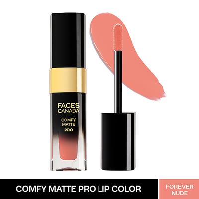 Faces Canada Comfy Matte Pro Liquid Lipstick - Forever Nude 09, 5.5 ml 10HR Stay No Dryness - Liquid Lipsticks