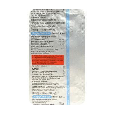 VINGLYN TRIO 500 Tablet 10's - Diabetes-Ant