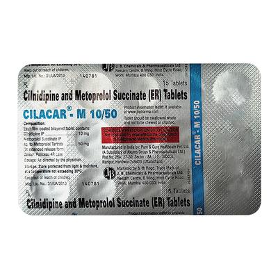 CILACAR M 10/50 Tablet 15's - Hypertension-Cal