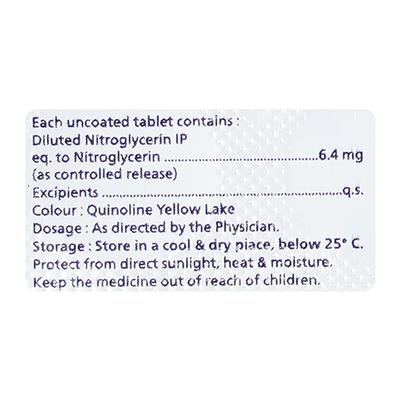 NITROKIND CR 6.4mg Tablet 10's - Angina