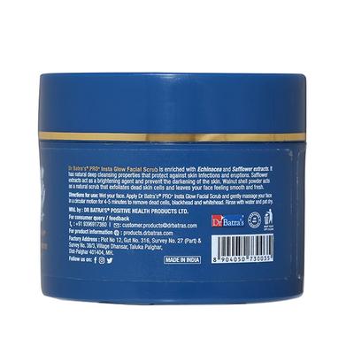 Dr Batra's PRO+ Insta Glow Facial Scrub. Exfoliates Dead Skin Cells 250 gm - Scrubs & Exfoliants