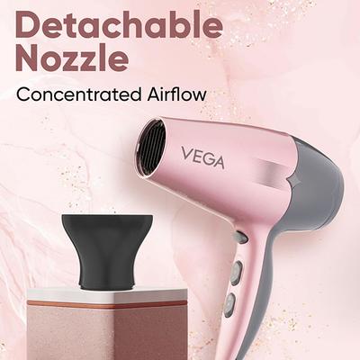 Vega Go Pro 2100W Professional Hair Dryer For Men & Women With 2 Speed/3 Temperature Settings, (Vhdh-25) - Hair Dryers