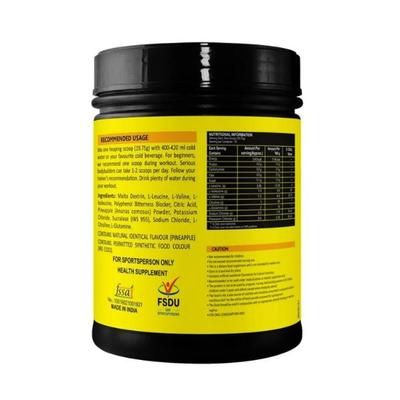 Healthvit Fitness 100% Micronized BCAA 5200mg 2-1-1 with L-Glutamine and L-Citrulline Malate, (10 Servings) Pineapple Flavour Keto Friendly, Caffeine Free 200 gm - General Health