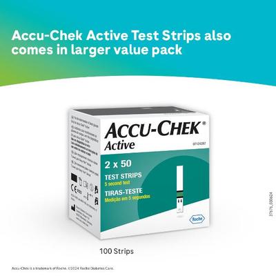 Accu-Chek Active Test Strips 50's - Blood Glucose Monitors/Strips