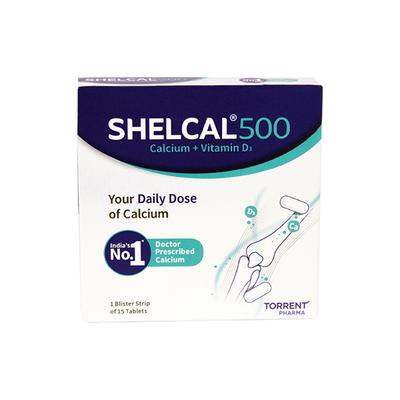 Shelcal-500 Tablet 15's - Calcium And Minerals